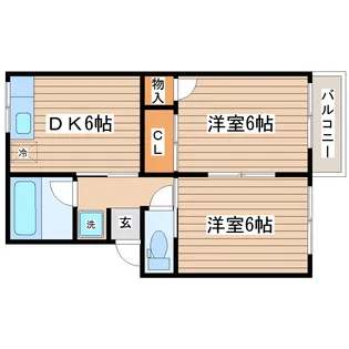 グローバルウエスト【2階】の間取り