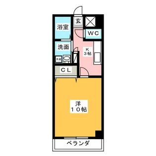 ベストハイツ呼続【1階】の間取り