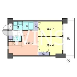 福岡県福岡市博多区榎田1【マンション】の間取り