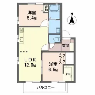 ジュネスドミール【2階】の間取り