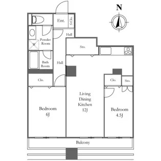 リバーシティ21イーストタワーズ10棟【16階】の間取り