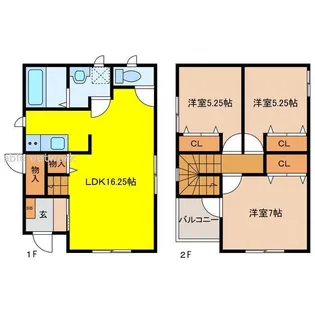 新潟県新潟市東区逢谷内6【一戸建】の間取り