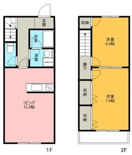 タウンコート泉南【1階】の間取り