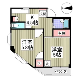 東京都小平市喜平町1【マンション】の間取り
