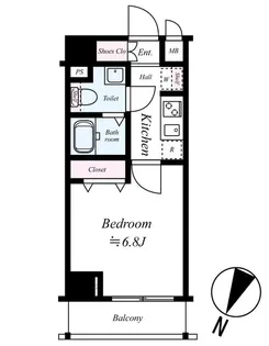東京都品川区豊町4【マンション】の間取り
