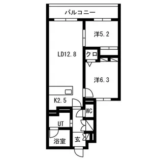 北海道札幌市豊平区平岸四条16【マンション】の間取り