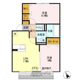 サンセール成田【2階】の間取り