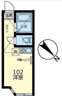 ユナイト中野島レーザーディマルコ【1階】の間取り