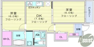 オーガスタ2【1階】の間取り