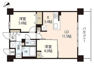 Oba Four View【3階】の間取り