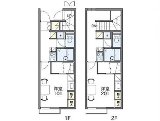 レオパレスルミニ【2階】の間取り