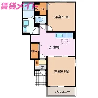 コート・リジエールIII-B【1階】の間取り