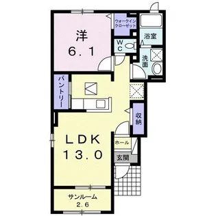 福島県南相馬市鹿島区寺内字前田【アパート】の間取り