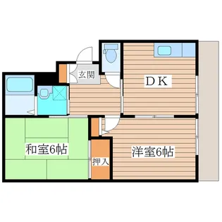 コモンシティ福沼 D棟【2階】の間取り