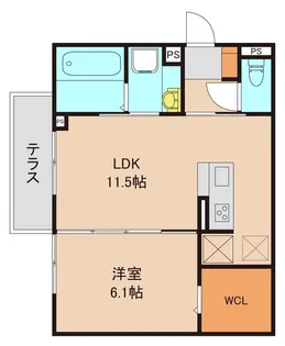 サニーハイツB【2階】の間取り
