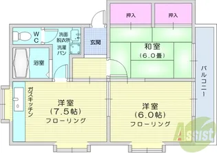 南光台メゾン【2階】の間取り