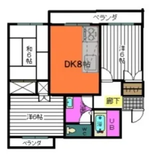 六城マンション【3階】の間取り