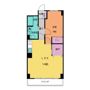 日商岩井栄ハイツ【4階】の間取り