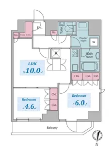 ドゥーエ日暮里【3階】の間取り