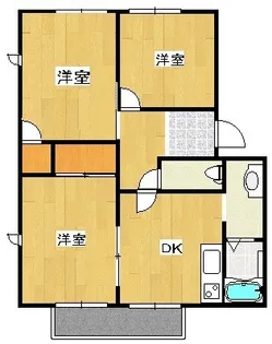 グランドール山王【1階】の間取り