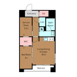 東京都目黒区大橋1【マンション】の間取り