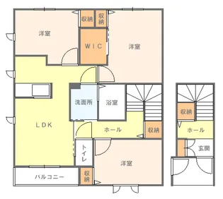 メゾンドゥテール【2階】の間取り