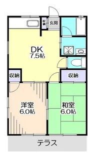 埼玉県所沢市小手指町1【アパート】の間取り
