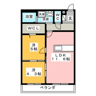 愛知県稲沢市平和町東城郷内【マンション】の間取り