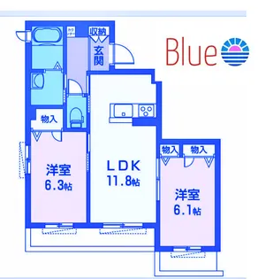 神奈川県茅ヶ崎市十間坂1【マンション】の間取り