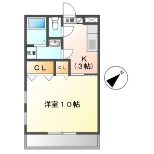 プロミネント レビュドゥス【3階】の間取り