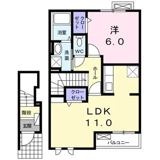 モルティ ピアッツアR I【2階】の間取り