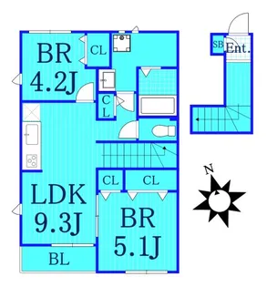 プランドール綱島東【2階】の間取り