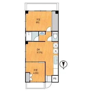 ハイツスズキ【4階】の間取り