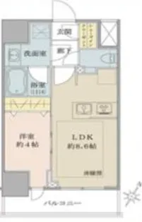 シティインデックス神田【13階】の間取り