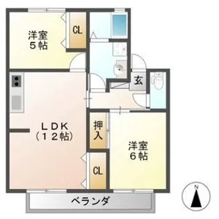 ケイズ河渡 A【2階】の間取り