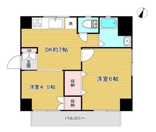 田園マンション【3階】の間取り