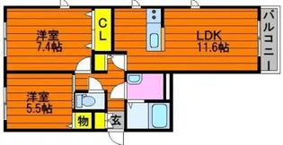 コンフォート【2階】の間取り