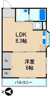 タツミレジィデンス【3階】の間取り