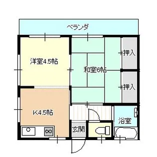 村瀬コーポ 後棟【2階】の間取り
