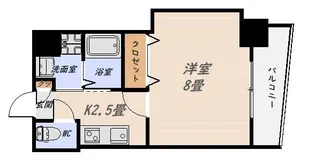 コスモガーデン鴨池【3階】の間取り