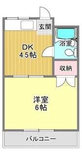 ◆コーポ桂【2階】の間取り