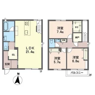 サンコーポラス成城2の間取り