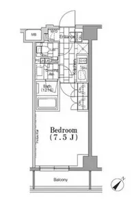 ONE ROOF FLAT TSUKISHIMA【5階】の間取り
