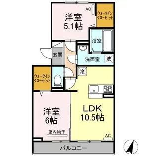 アグレッシブファイン【3階】の間取り