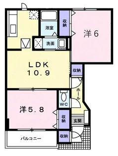プラムフィールド【1階】の間取り