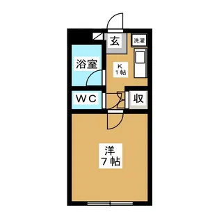 フロリッシュ アパートメント【1階】の間取り