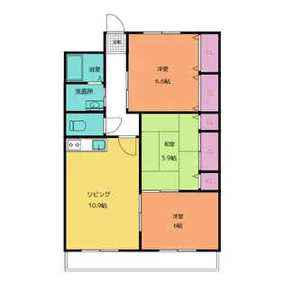 サンパレス【2階】の間取り