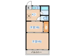 中山ハイツ【2階】の間取り