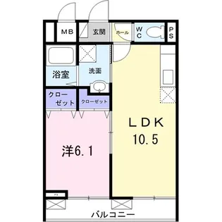 ウィルビレッジA【2階】の間取り