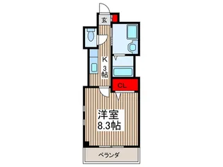 グレ-スタウン ミソノ【4階】の間取り